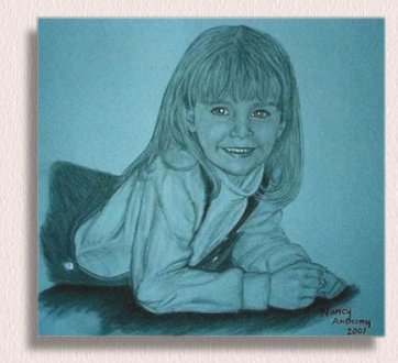 Charcoal portrait of Caitlynn by portrait artist Nancy Anthony