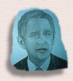 Charcoal Portrait of President George W. Bush