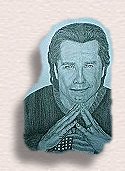 Charcoal Portrait of Celebrity Actor John Travolta